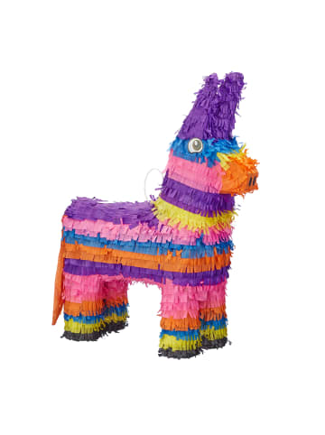 relaxdays 3x Pinata "Esel" in Bunt - (B)40 x (H)55 x (T)13 cm