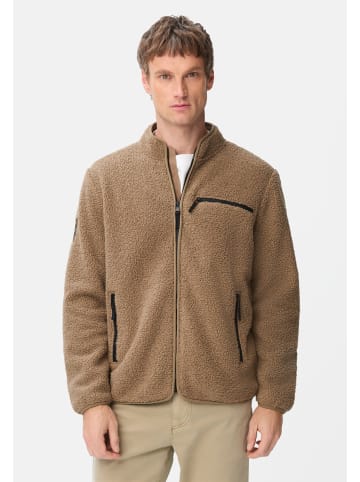 Camel Active Fleecejacke mit Reißverschlussseitentaschen in Sepiabraun