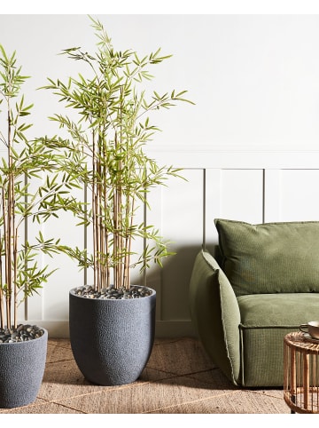 Beliani Outdoor Blumentopf KANNIA in Grau - (W) 46 x (H) 46 x (L) 46 cm