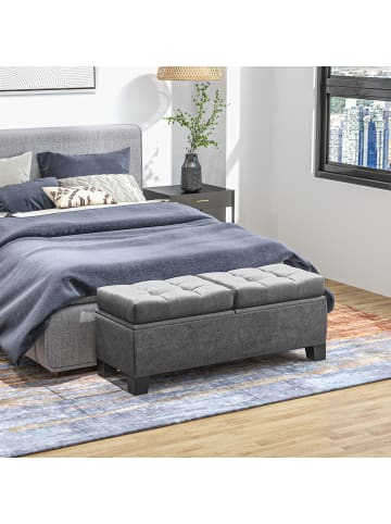 HOMCOM Sitzbank in Grau 116L x 41B x 47H cm