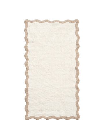 Beliani Badematte NANGAL in Beige/Braun - (W) 80 x (L) 150 cm