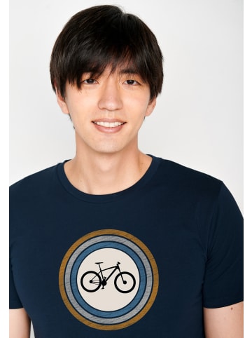 GreenBomb T-Shirt Bike Target in Marineblau