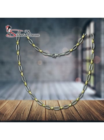 SilberDream 925 Silber vergoldet (Gelbgold 333) Damen SilberDream Halsketten Oval  ca. 45cm