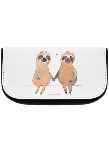 Mr. & Mrs. Panda Kulturbeutel Faultier Pärchen ohne Spruch in Weiß