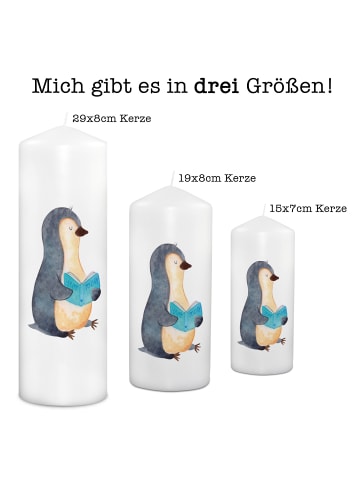 Mr. & Mrs. Panda Kerze Pinguin Buch ohne Spruch in Weiß