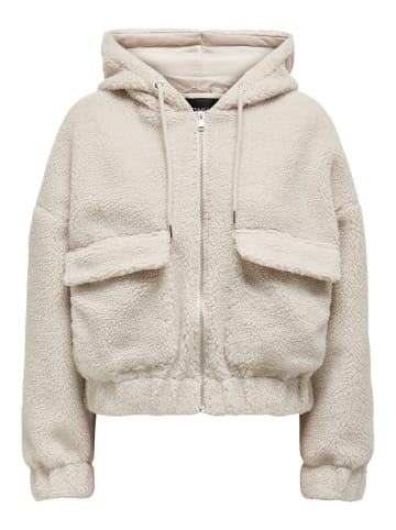 ONLY Kapuzenjacke mit Reißverschluss und Fronttaschen in Beige