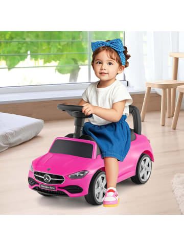 COSTWAY Rutschfahrzeug mit Stauraum unter dem Sitz in Rosa
