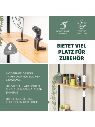 bremermann Teleskop-Eckregal Schwarz