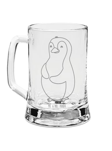 Mr. & Mrs. Panda Gravur Bierkrug Pinguin Diät ohne Spruch in Transparent