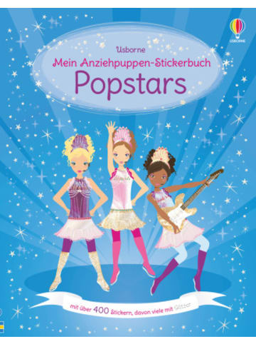 Usborn Buch - Mein Anziehpuppen-Stickerbuch: Popstars