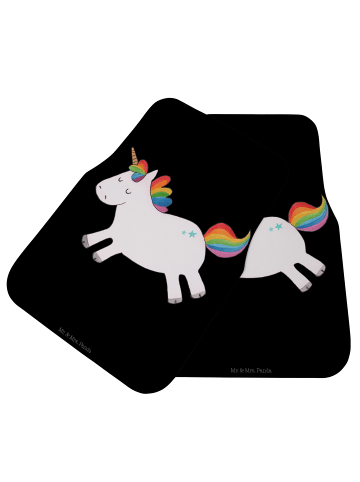 Mr. & Mrs. Panda Fahrer Autofußmatte Einhorn Happy ohne Spruch in Schwarz