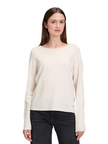 BETTY & CO Strickpullover mit Rundhalsausschnitt in Bright Cream Melange