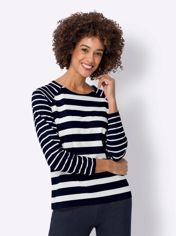 Sieh an! Streifenshirt in marine-ecru-geringelt