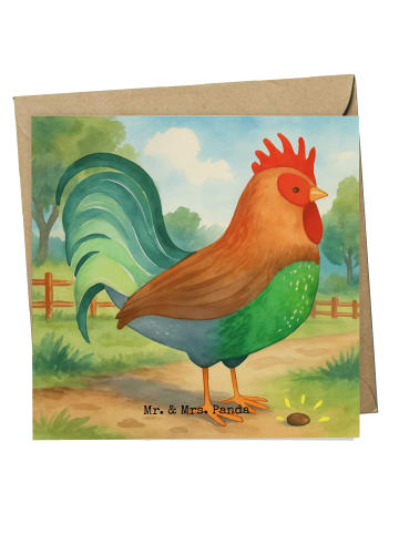 Mr. & Mrs. Panda Grußkarte Hahn Korn Design ohne Spruch in Weiß