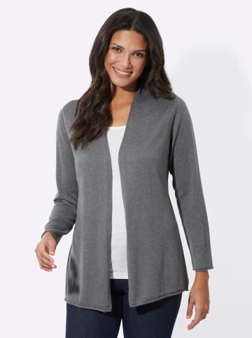 Sieh an! Strickjacke in grau-meliert
