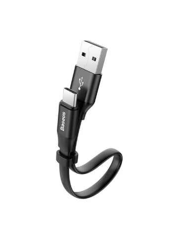 Baseus Baseus Nimble Flachkabel USB / USB-C Kabel mit Halter 2A 0.23M in schwarz