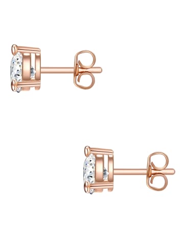 Glanzstücke München Ohrstecker Herz Sterling Silber Zirkonia in roségold
