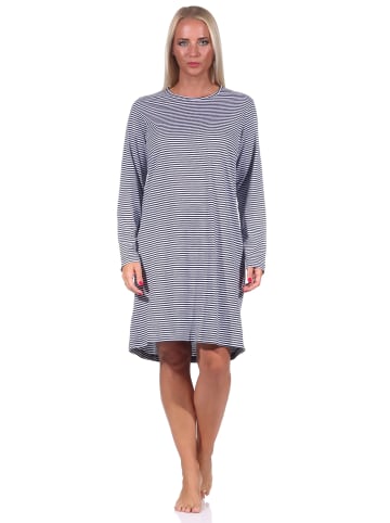 NORMANN Nachthemd langarm - 69812 in anthrazit