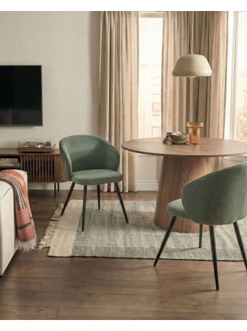 Beliani 2er-Set Esszimmerstuhl MOUNDVILLE in Grün/Schwarz