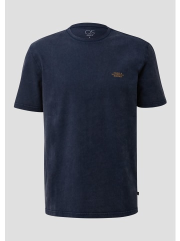 QS T-Shirt in 58D0_tiefblau