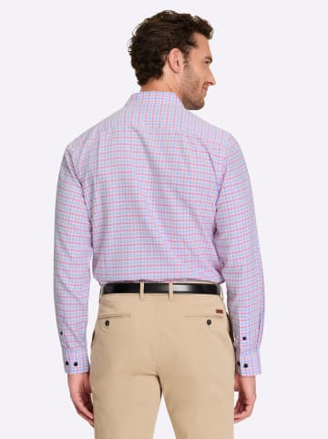 WITT WEIDEN Langarm-Hemd in himmelblau-fuchsia-kariert