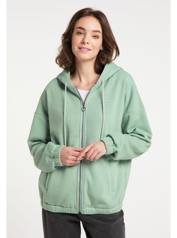 myMo Damen Kapuzensweatjacke in Dunkelmint