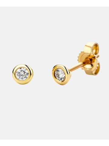 Diamant L'éternel Ohrringe aus 585 Gelbgold mit 0.10 Karat Diamant