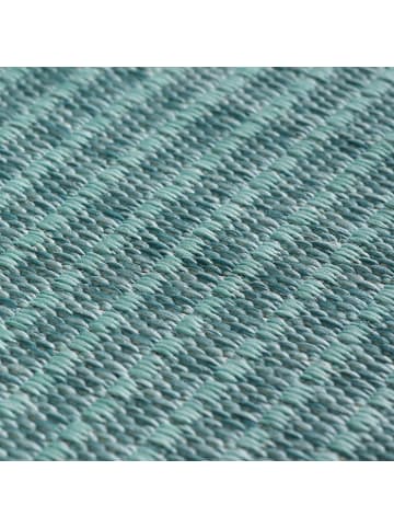 KADIMA DESIGN Teppich Outdoor Waschbar Einfarbig DAFNE Strapazierfähig OEKO-TEX in Blau