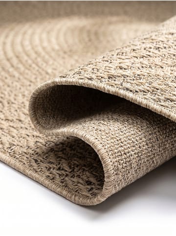 KADIMA DESIGN Teppich flachgewebt Uni flachgewebt pflegeleicht Wohnzimmer Flur in Natur