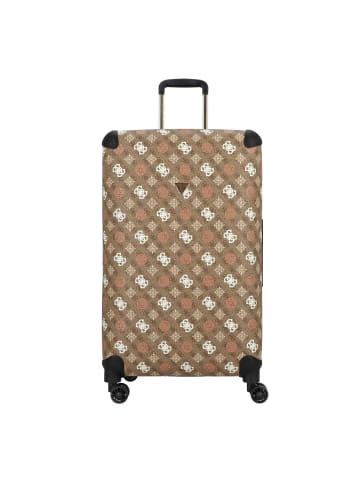 Guess Eliette 4-Rollen Trolley 77 cm mit Dehnfalte in latte logo multi