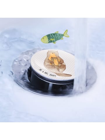 Mr. & Mrs. Panda Waschbecken Abfluss Otter Kind ohne Spruch in Grau Pastell