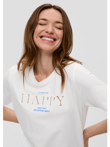 s.Oliver T-Shirt kurzarm in Creme