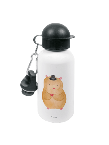 Mr. & Mrs. Panda Kindertrinkflasche Hamster Hut ohne Spruch in Weiß