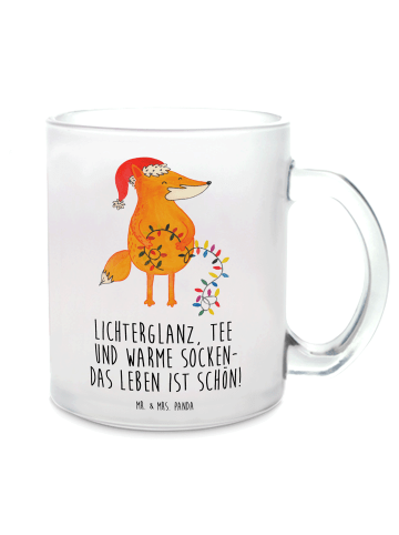 Mr. & Mrs. Panda Glühweinbecher Fuchs Weihnachten mit Spruch in Transparent