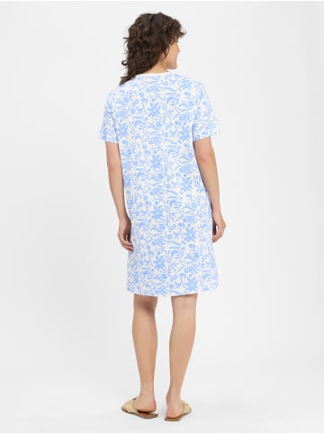 Marie Lund Kleid in weiß blau - 0002