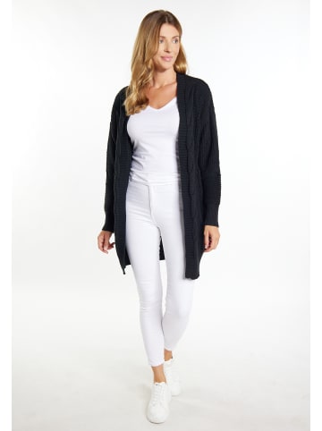 usha WHITE LABEL Long Cardigan in Schwarz