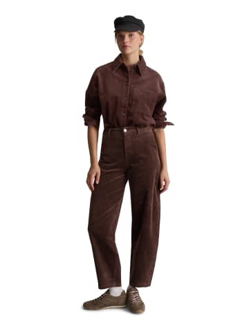 Marc O'Polo DENIM Cordbluse relaxed in Espresso Brown