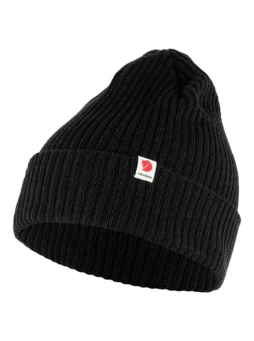 FJÄLLRÄVEN Rib Hat - Mütze (black) in schwarz