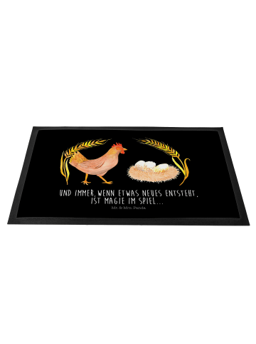 Mr. & Mrs. Panda fußmatte Huhn Stolz mit Spruch in Schwarz
