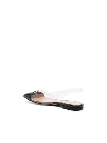 Gianvito Rossi Schwarz Plexiglas Flache Schuhe