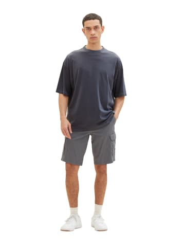 Tom Tailor Chino Cargo Shorts Kurze Twill Hose in Grau