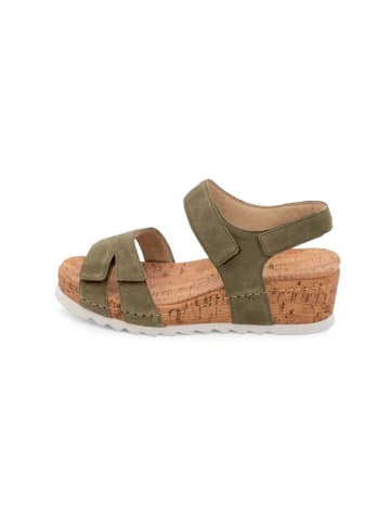 VITAFORM Veloursleder Sandaletten in khaki