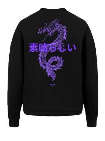 F4NT4STIC Oversize Sweatshirt Dragon in schwarz