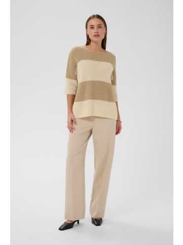 Soaked in Luxury Strickpullover SLTuesday Casual fit in White Pepper and creme stripe