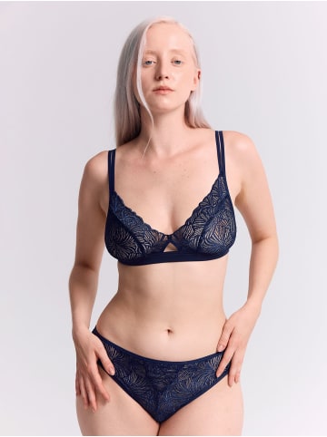 Erlich Textil  FLUID LACE CUT-OUT BRALETTE in mitternachtblau