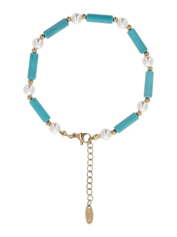 IZIA Women Bracalet With Lobster Clasp in Turquoise White
