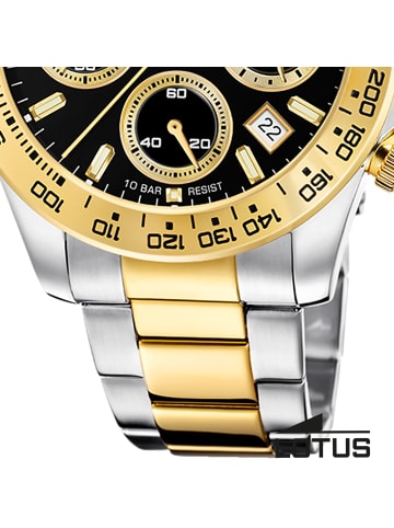 Lotus Chronograph-Armbanduhr Lotus Classic silber, gold groß (ca. 43,5mm)