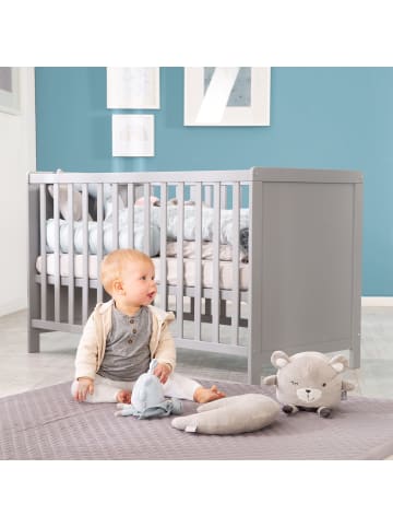 roba 2in1 Beistellbett 60 x 120 cm - verstellbar mit safe asleep® Matratze - taupe