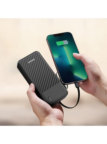Dudao K11 Pro 20000mAh Powerbank mit Kabeln Schwarz