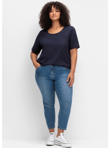 sheego T-Shirt in tiefblau